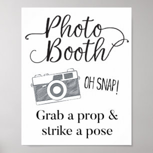 Poster Photo Booth Sign, Wedding Sign, Wedding Decor