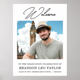 Poster Photo Graduation Party Welcome Board