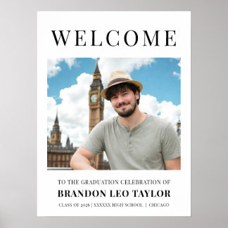 Poster Photo Graduation Party Welcome Board