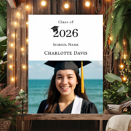 Poster Photo modern Graduation Party welcome