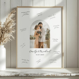 Poster Photo Wedding Guest Signature Message Board