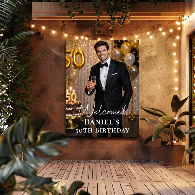 Poster Photo welcome birthday party (Criador carregado)