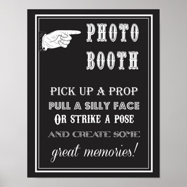 Póster Photobooth - Vintage - Sinal - Casamento - Partido (Frente)