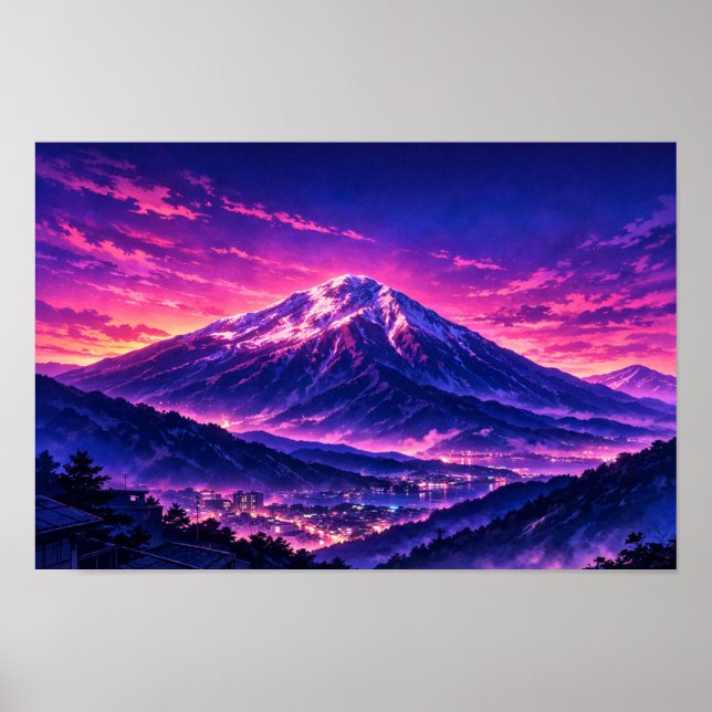 Poster Photographic Landscape Neon Art Edited  (Frente)