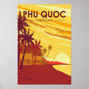 Poster Phu Quoc Island Vietnam Viagem Art Vintage