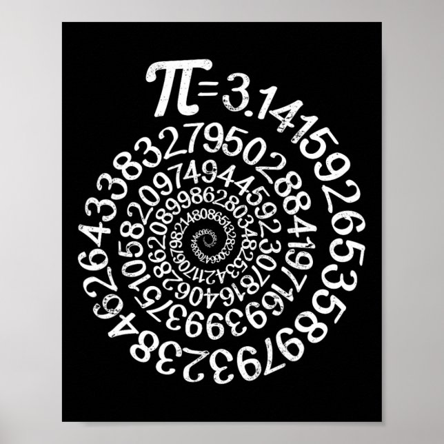 Poster Pi = 3,14 Ste Do Geek De Ciência Da Matemática Esp (Frente)