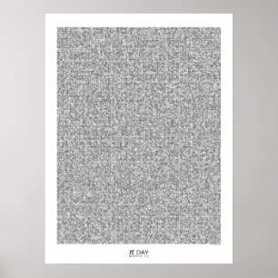 Póster Pi art - Graphic Pi to the 31,415th decimal place
