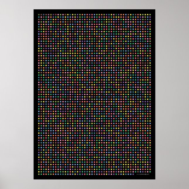 Póster Pi art - Pi à casa decimal 3.141 (Frente)