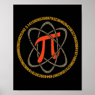 Poster Pi Atom - Presente Do Pi Day E Do Pon Math