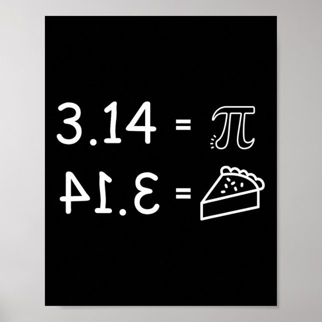 Poster Pi Conspiração Diversão Pi Dia Matemática (Frente)