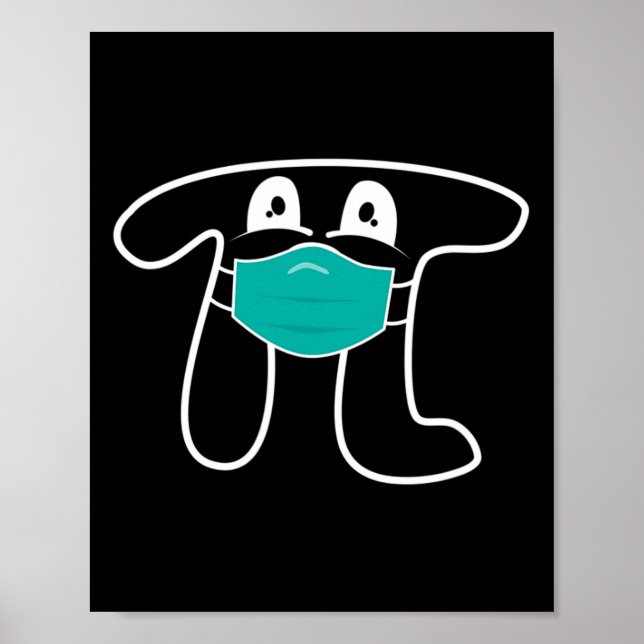Poster Pi Day 2025 Pi Vestindo Camisa De Matemática Másca (Frente)
