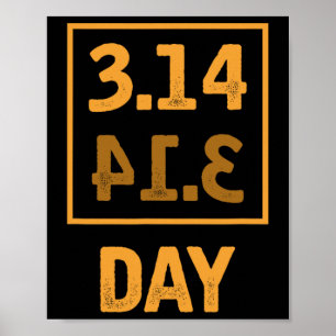Poster Pi Day - 3,14 = Coincidência Pie Byckwards