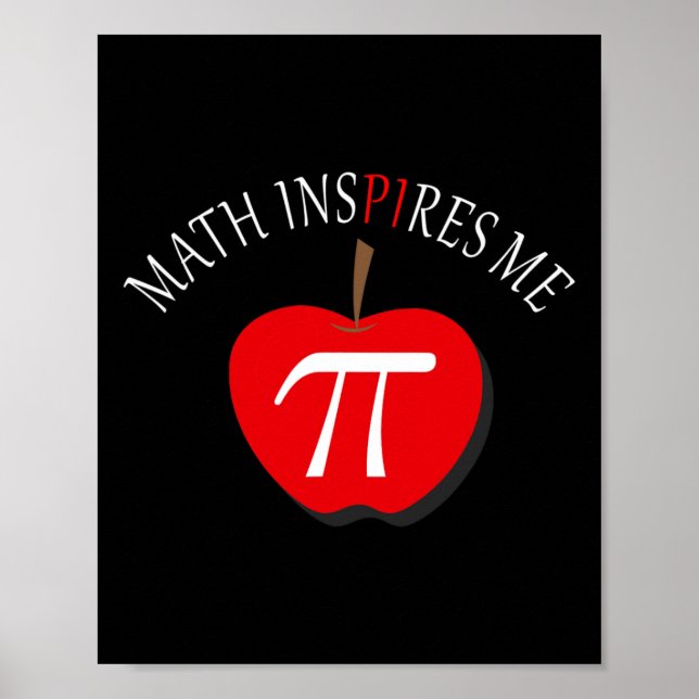 Poster Pi Day 3.14 Engraçado Matemática Me Inspira (Frente)