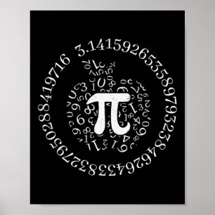 Poster Pi Day Apple Graphic Cute Engraçado Matemática Sob