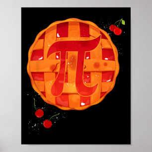 Poster Pi Day Cherry Pie Math Professor Engraçado Ação de