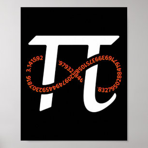 Poster Pi Day Engraçado Números Infinitos Do Geek Nerd Ma