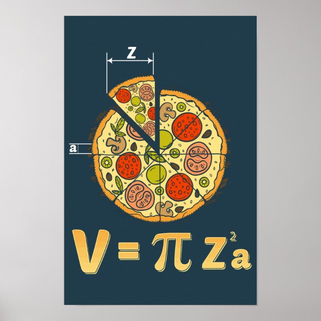 Poster Pi Day Math Class Professor Pizza Gag (Frente)