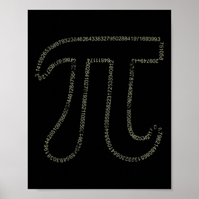 Poster Pi Day Math Pi 3.14 Números Para Homens Mulheres E (Frente)