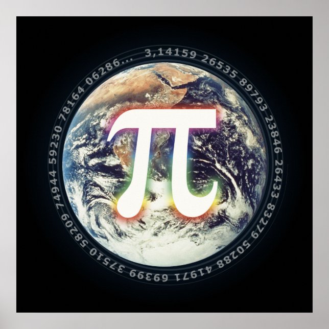Poster Pi Day on Earth | Matemática (Frente)