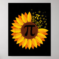 Pi Day Sunflower Pi Number Símbolo Math Themed Sci
