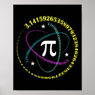 Poster Pi Dia 3.14 Pi Dia Engraçado Matemática Pão Feliz 
