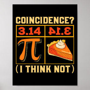 Poster Pi Dia 3,14 Vs Coincidência De Pizza Eu Acho Não E