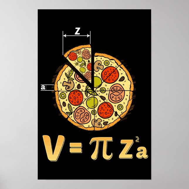 Poster Pi Dia Professor De Matemática Aula Pizza Piada (Frente)