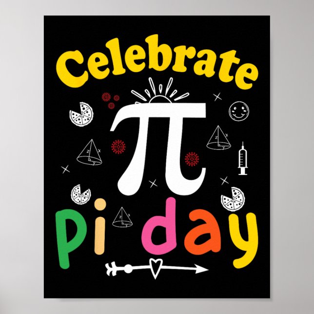 Poster Pi Math Science Stem Gift 3,14 Pi Dia 1 (Frente)