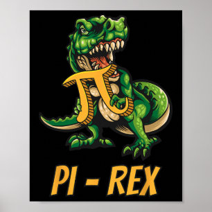 Poster Pi-rex Tiranossauro Dinossauro Dino Pi-tag Matemát