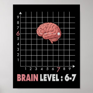 Poster Piada 67 Meme Matemática Seis Sete Professor Brain