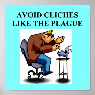 Póster Piada CLICHE para escritores e autores