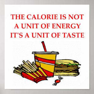 Poster piada da caloria da dieta