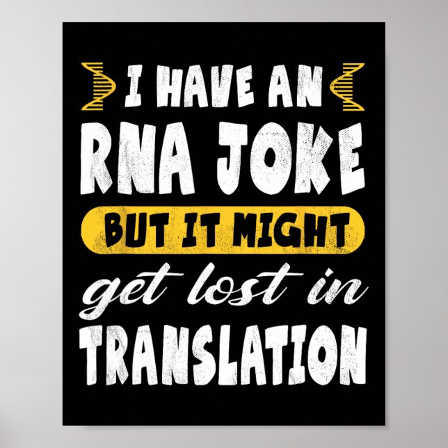 Poster Piada de Biologia rna Divertida Perdida na Traduçã (Frente)