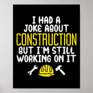 Poster Piada de Construção de Mens Fácil Pai Humor Fath
