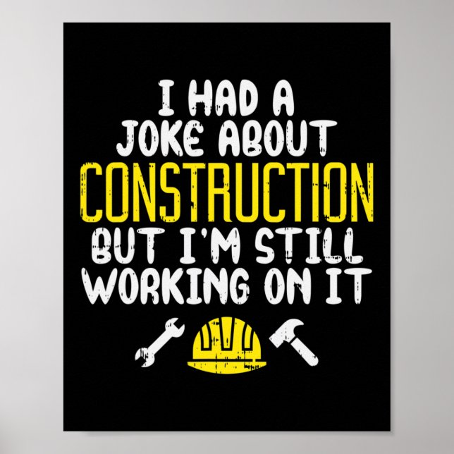 Poster Piada de Construção de Mens Fácil Pai Humor Fath (Frente)