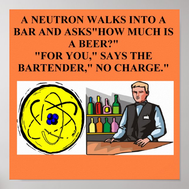 Poster piada de física de nêutrons (Frente)