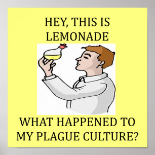 Póster piada de laboratório de biologia engraçada