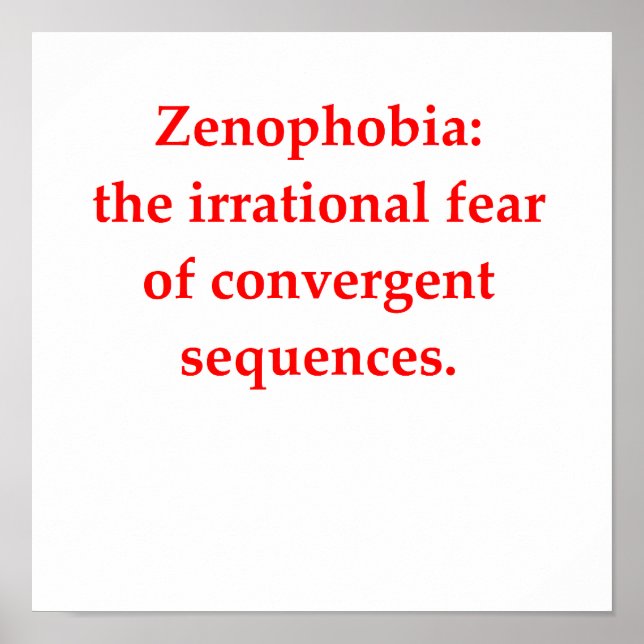 Poster piada de matemática engraçada (Frente)