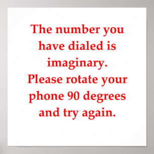 Póster piada de matemática engraçada