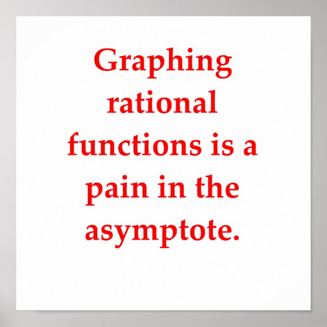 Póster piada de matemática engraçada (Frente)
