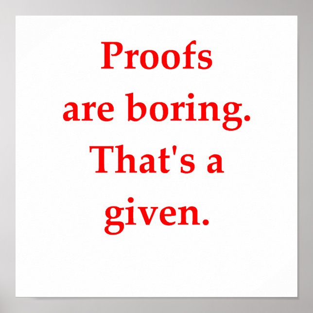 Póster piada de matemática engraçada (Frente)