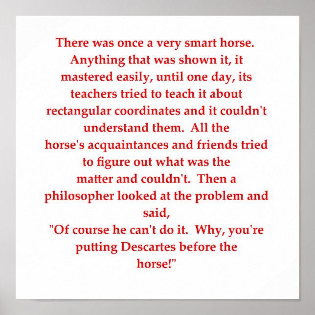 Poster piada de matemática engraçada (Frente)