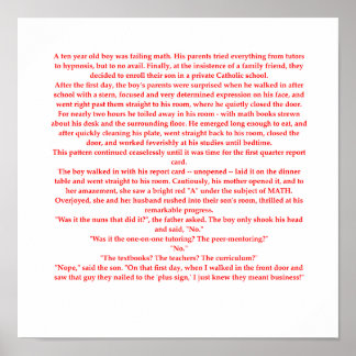 Póster piada de matemática engraçada