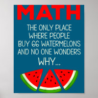 Piada de Matemática Melancia Cálculo Engraçado Pro