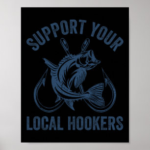 Poster Piada de Pai do pescador engraçado apóia sua loca