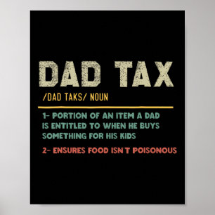 Poster Piada de Pai Funny Dia de os pais de Definição de 