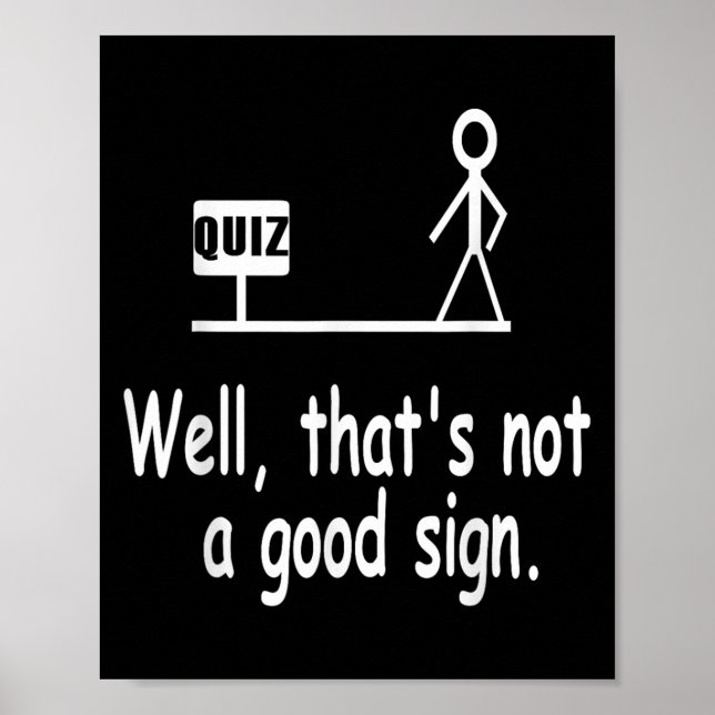 Poster Piada de Quiz Engraçado Figura de Palito Não é um  (Frente)