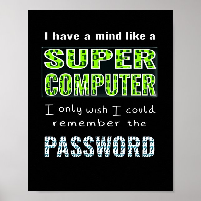 Poster piada de TI engraçada para o escritório estudante  (Frente)