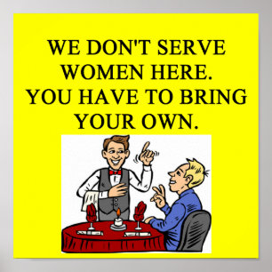 Póster piada do bar do porco de chauvinist masculino