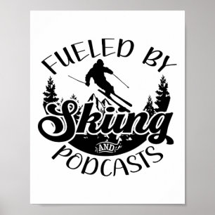 Poster Piada Engraçada, Alimentada Por Skiing E Podcasts